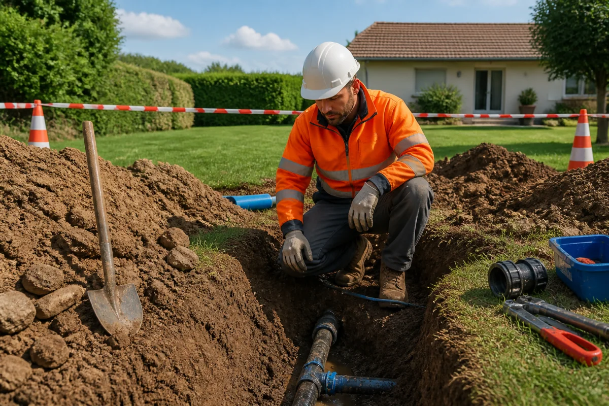 réparation conduite d'eau enterrée